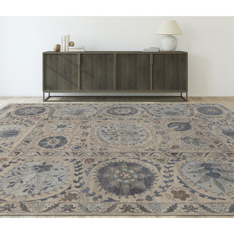 Tapis chameau noué à la main de haute qualité