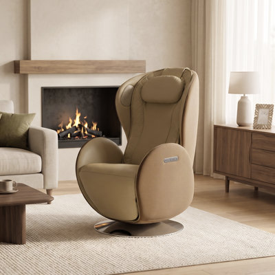 Fauteuil de massage chauffant Nouhaus Luna, fauteuil inclinable de massage Zero Gravity avec massage 3D à faible bruit et deux systèmes de sonorisation (sable doux)