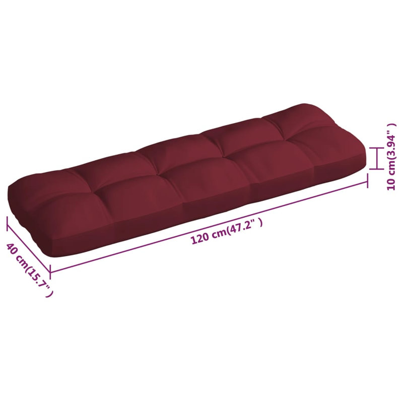 Toan Outdoor Seat / Back Cushion, Wine Red