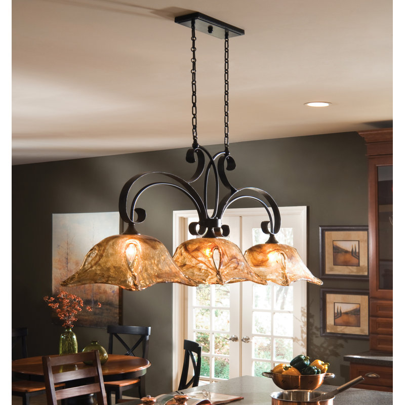 Constantine 3 - Light Oil Rubbed Bronze Kitchen Island Pendant