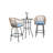 3Pcs Outdoor Bar Set, Patio Bar Table And Chairs Set, Bar Height Patio Set - 2 X Swivel Bar Chairs , 1 X Round Bar Table-1291465637
