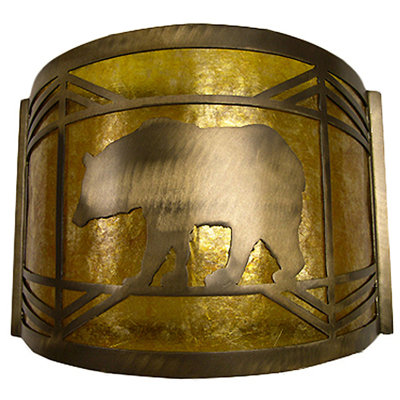 Rustic Lodge Flush Mounted Sconce