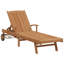 Chaise longue vidaXL en bois de teck massif brun 76,77 x 23,23 x 30,91