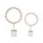 Dimetra Set of 2 PREVISE Statuary in White, Iron and Crystal 15 and 18" Resin Decorative Objects