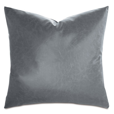 Nevin Faux Leather Throw Pillow