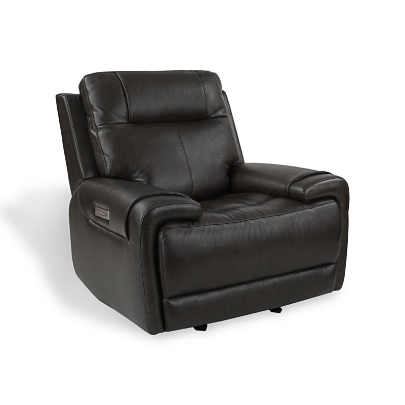 Fauteuil inclinable manuel en cuir véritable de 41,5 po de largeur