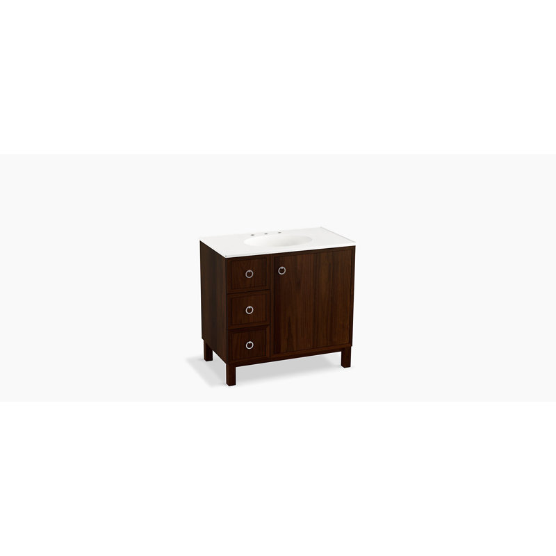 Damask® Medicine Cabinet Surround, 24" Wide, Ramie Walnut