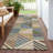 Machine Washable Indoor/Outdoor Lanphear ACN2399 Patchwork Rug-1850648613