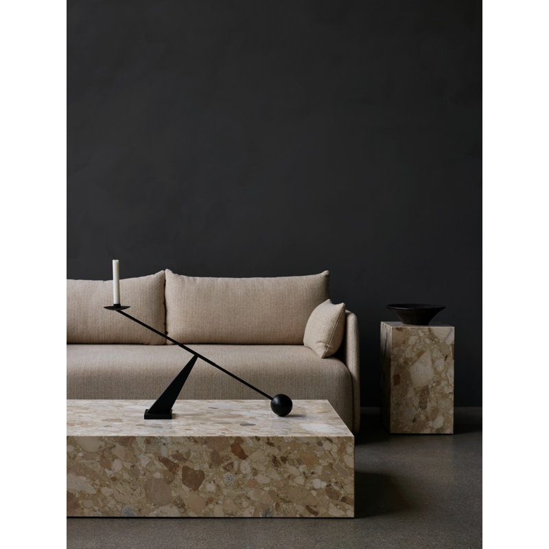Plinth Marble Coffee Table, Kunis Breccia