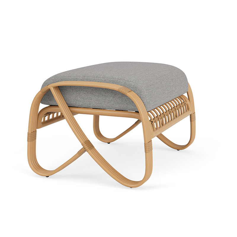 Riviera Outdoor Ottoman, Demo Stone