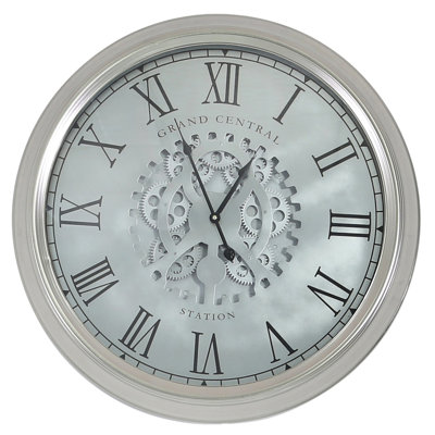 Counts Metal Wall Clock for Living Room Decor, Roman Number Modern Wall Clock for Bedroom