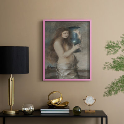 «Vintage Portrait Print», reproduction encadrée LVI - bois massif