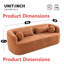 Canapé 86 po en chenille sans os 86 po - sans assemblage avec mousse haute densité, canapé de luxe moderne 3 places pour le salon-104105592