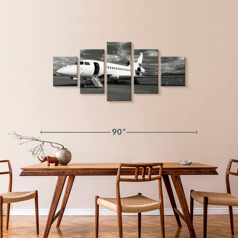 Boarding Private Jet, 34" H x 74" W