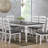 One Allium Way® Aggappora 60-78-96" Rectangle Expandable Dining Table | Removable Extending Leafs Seats 4-10 | Walnut Brown & Antique White Wood | Extendable Space-Saving Farmhouse Kitchen Furniture