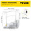Garde-corps simple à 1 ou 2 balustrades en acier noir Capacité de 441 lb de vernis de cuisson Escaliers élégants pour les marches extérieures avec boulons d'expansion et mèche