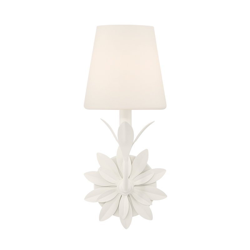 Broche 1 Light Sconce, Matte White