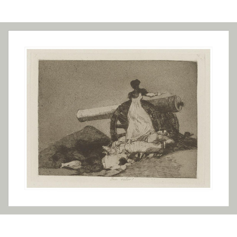 Que valeur! (What brave!) Planche 7 de Los desastres de la guérra par Francisco de Goya, reproduction sur toile