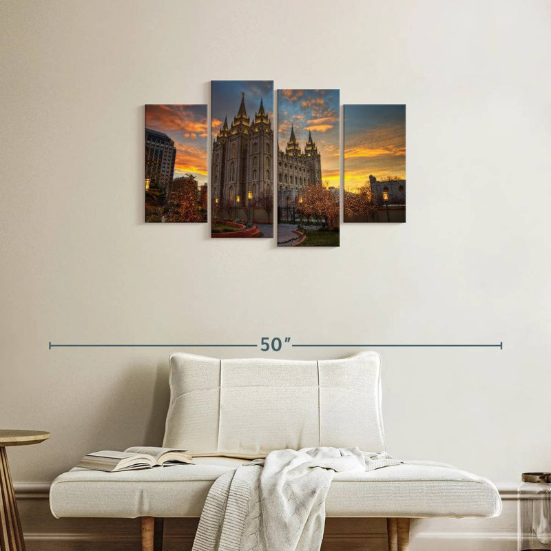Adella Temple Square, 22" H x 36" W
