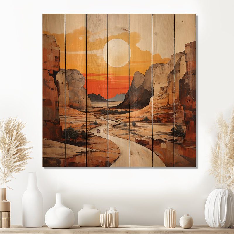 «Cerwyn Bold Landscape Canyon Desert», impression sur bois, H 35 po x l 35 po x P 0,78 po