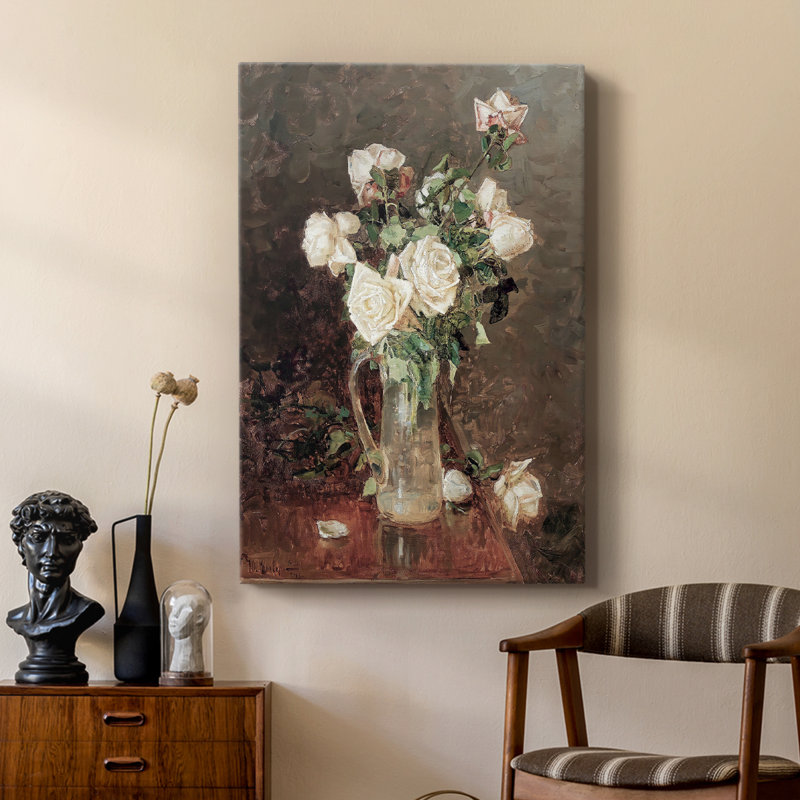 Imprimé floral rétro LVI - galerie Cavas sur mesure, H 48 po x l 32 po