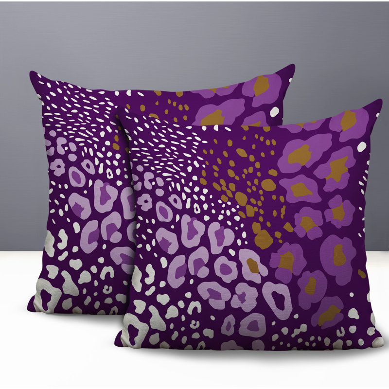 Oreiller réversible intérieur / extérieur Ashly, 18x18, Purple