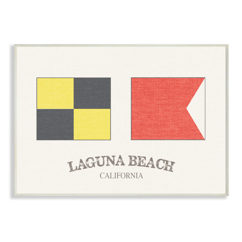 « laguna beach nautique flags », impression, Plaque murale, 10 po x 15 po