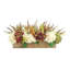 Fall-Themed Floral Arrangement in Wooden Planter