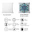 Coussin décoratif turquoise et gris Fractal-1532117428