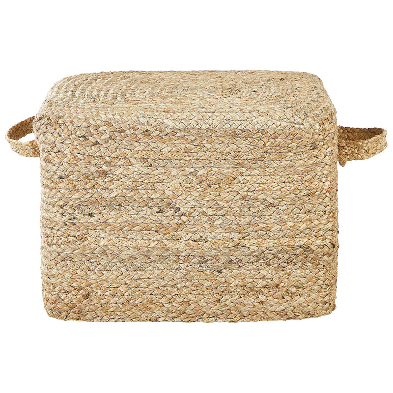 Areswell 45cm Wide Square Solid Colour Pouffe Ottoman