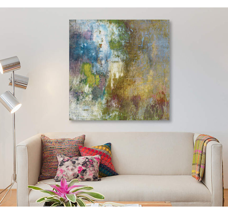 « voyage ii », impression sur toile, H 26 po x l 26 po x P 1,5 po, Toile tendue, Pas de tapis