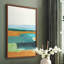 Turquoise et orange I, reproduction encadrée - bois massif-1988629158-1988629159