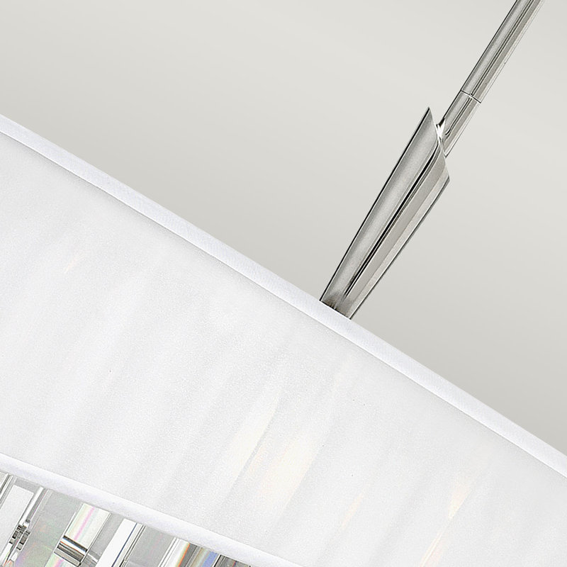 Castle Cary 3 - Light Polished Nickel Drum Pendant