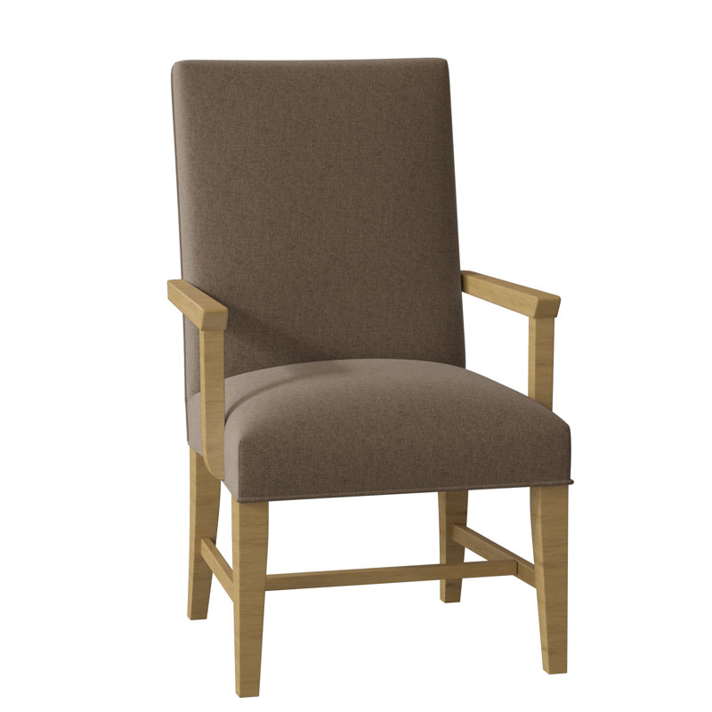 Chaise avec accoudoirs rembourrée Bedford, Noisette, 3022 Huître