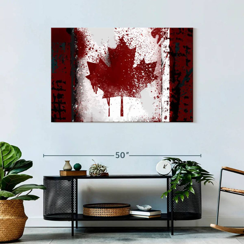Drapeau du Canada rustique, H 30 po x l 45 po