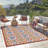 Fosel Chora All-Weather Flatweave Indoor/Outdoor Area Rug, Red Ivory Multi Transitional Floral Medallion – Patio, Deck, Porch & Living Room - Red, 6x9-1144881577
