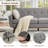 Cattaleya 78" Mid Century Modern Linen Upholstered Square Arms Sofa-1744504355