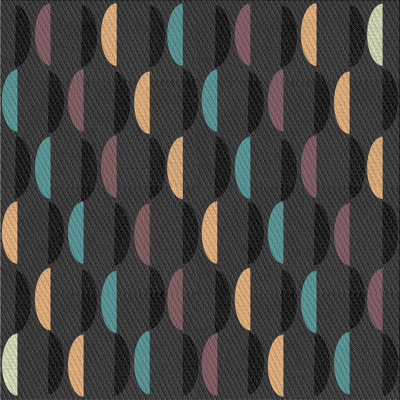 Tapis décoratif noir Roush