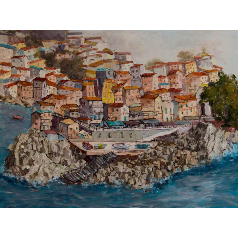 Port Venere - Artist Enhanced Canvas Print, 20" H x 24" W x 1" D, Unframed