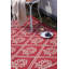 Tapis intérieur / extérieur rectangulaire en polypropylène crocheté à la main rouge / crème-86654154