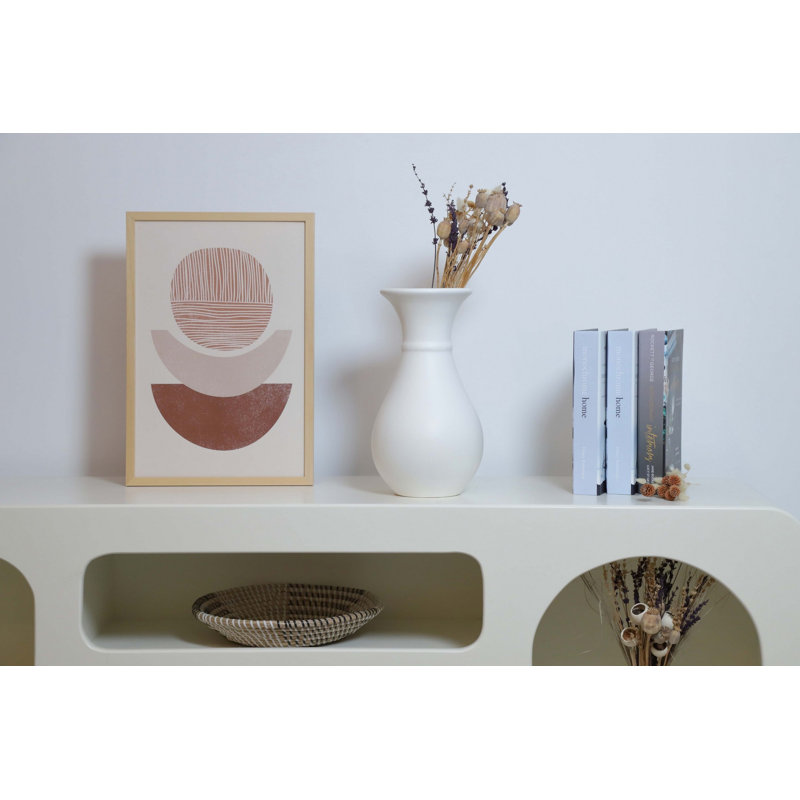 Élégant vase en céramique blanche, 7,1 x 7,1 x 13,8 pouces | 100% céramique de haute qualité | Parfait pour la décoration intérieure et les arrangements floraux | Décoration élégante pour le salon, la chambre à coucher ou les espaces de bureau