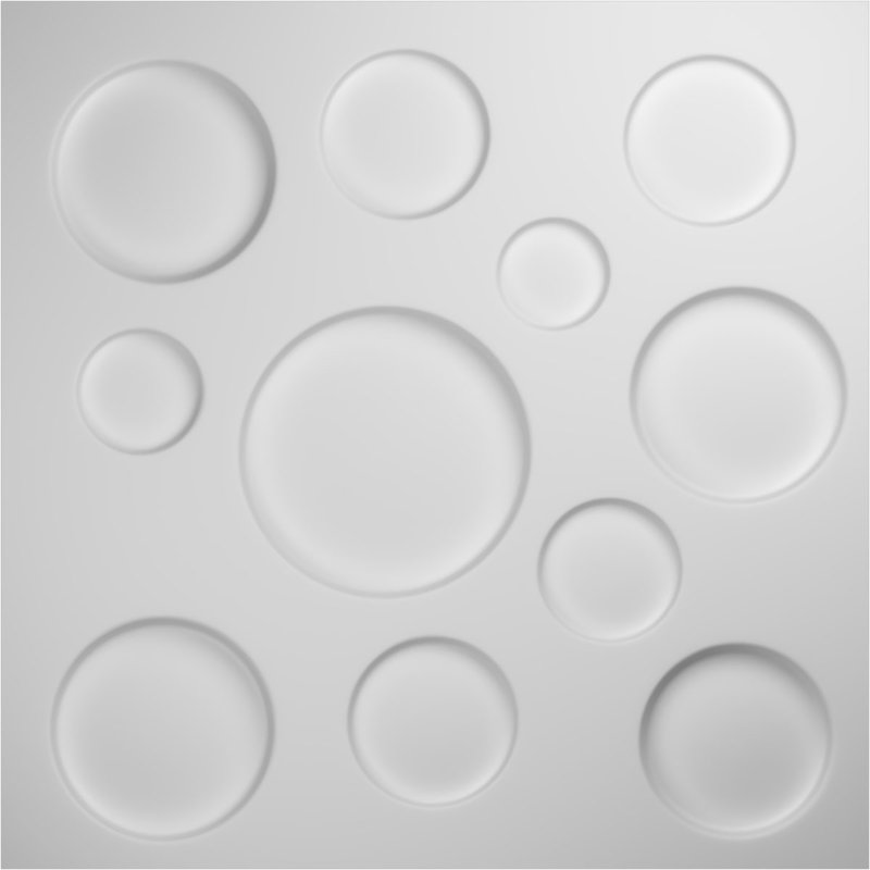 White 19.63" 3D Textured PVC Wall Panel