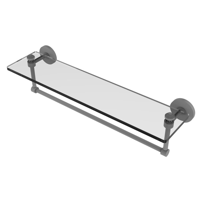 Southbeach with Towel Bar, Matte Gray, 5" H x 22" W x 5" D