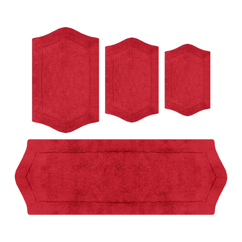 Tapis pour salle de bain Morissette, Rouge