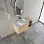 Meuble-lavabo mural 42 po avec lavabo d'art en céramique et 1 tablette de rangement, 2 portes à fermeture douce-761346259-760448623-760448622