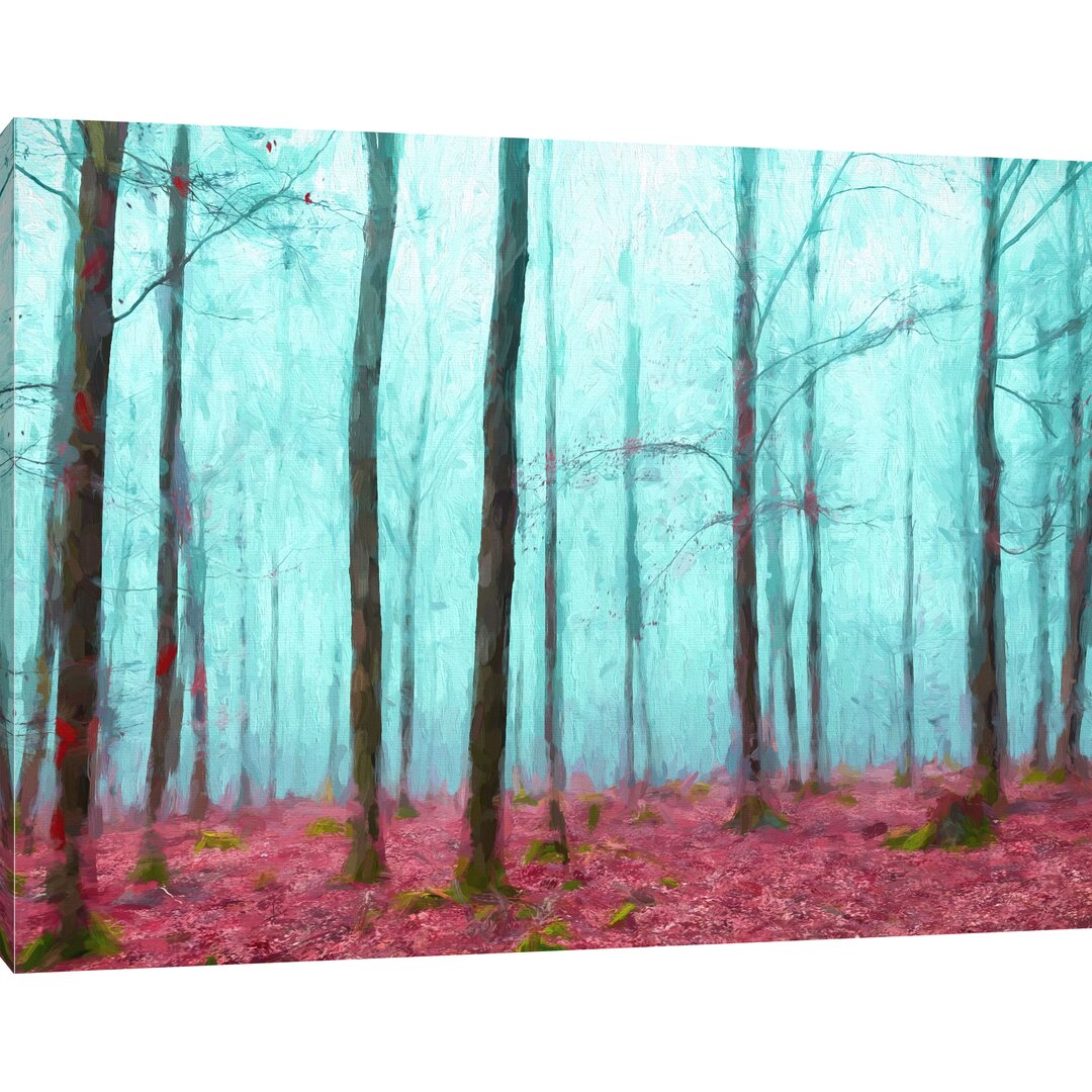 Leinwandbild "Abstrakter Wald", Grafikdruck