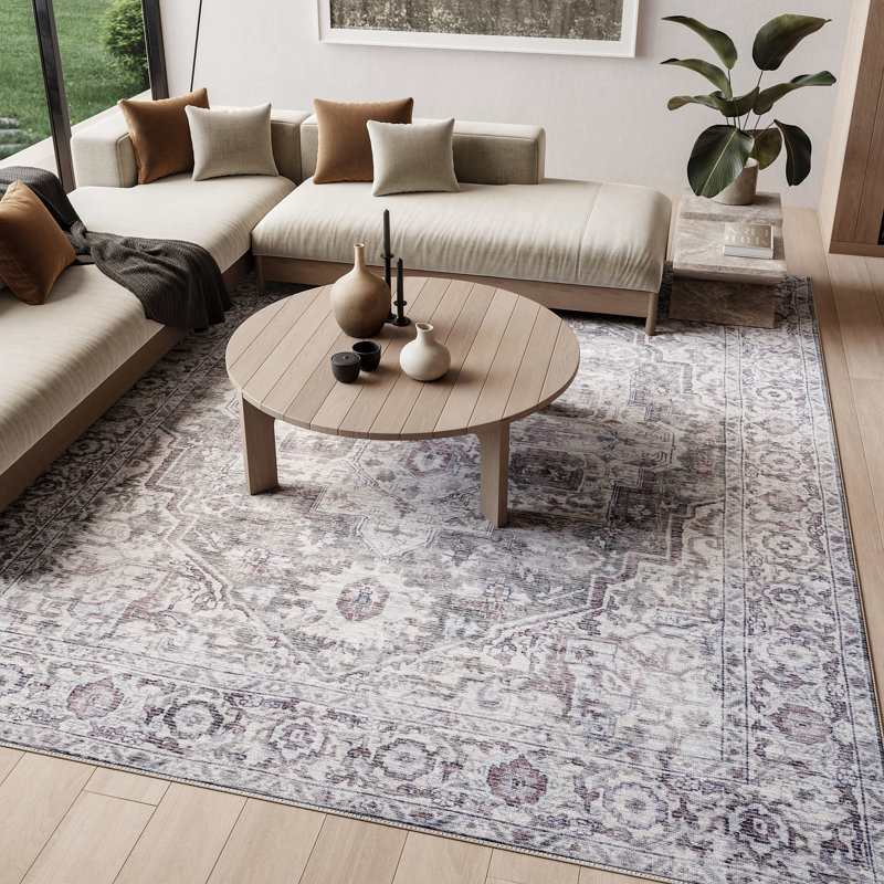 Washable Oriental Rug, Rectangle 10' x 14'