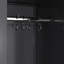 Armoire de rangement haute et étroite, en acier, monobloc, organisateur utilitaire, noire, modèle ventilé