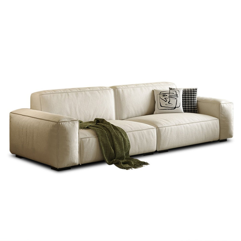 Coussin modulaire 100% polyester, H 29,13 po x l 110,24 po x P 37,4 po, Blanc