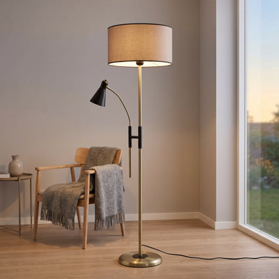 Lampe sur pied en osier Solana